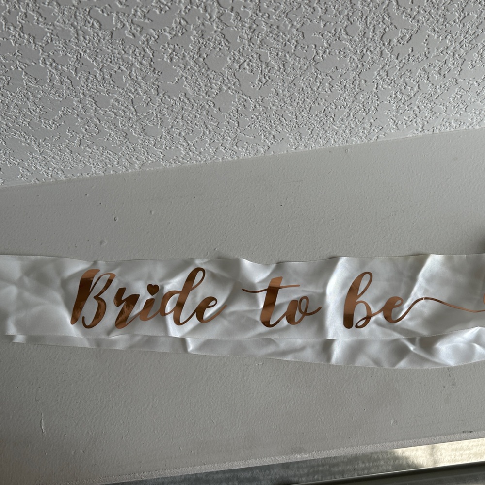 Bride to be sash